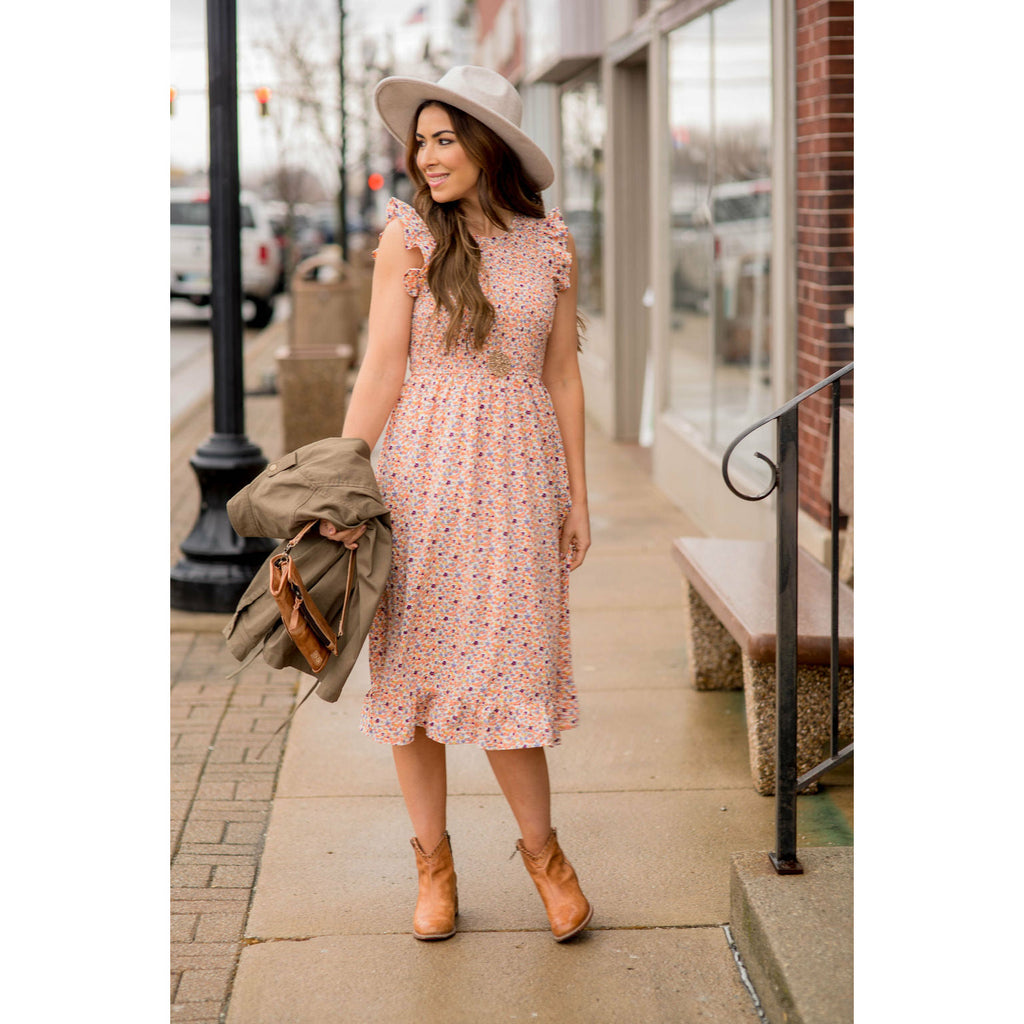 Blooming Floral Midi Dress - Betsey's Boutique Shop