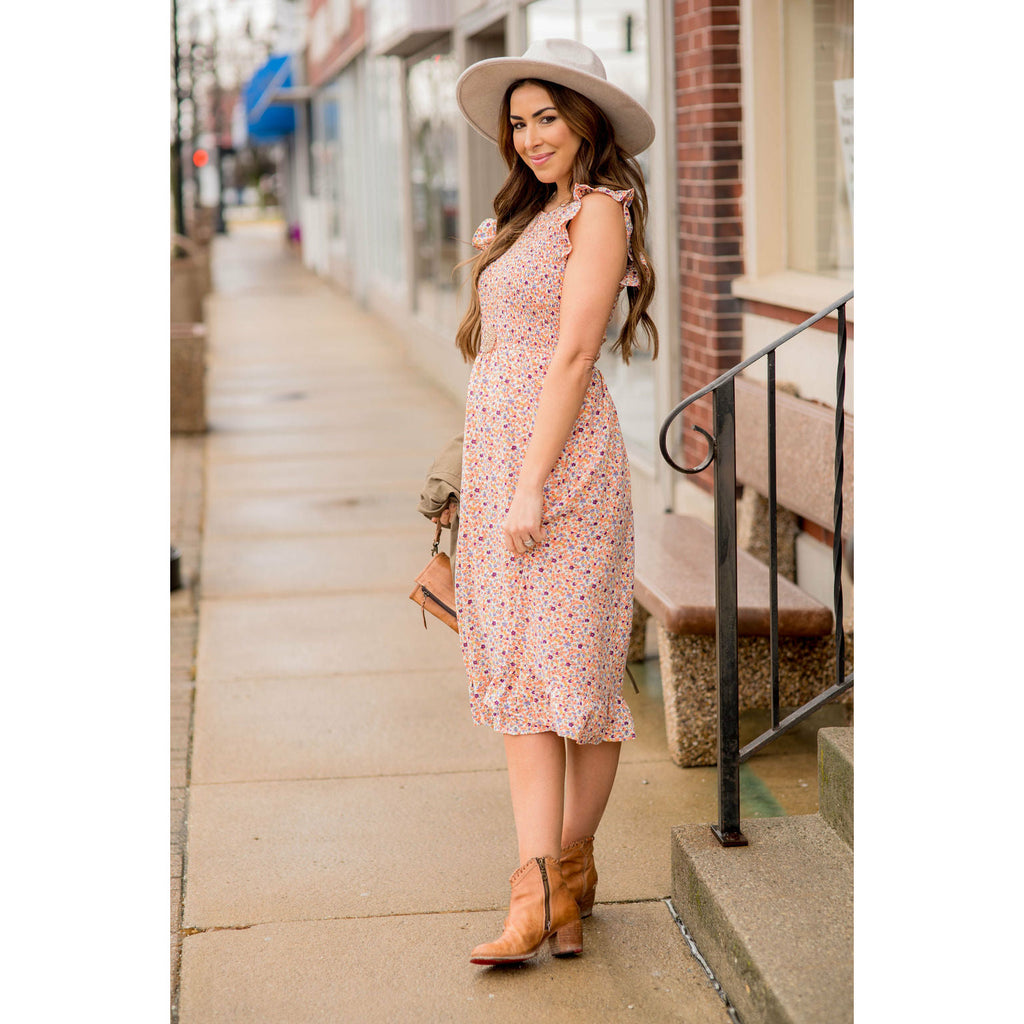 Blooming Floral Midi Dress - Betsey's Boutique Shop