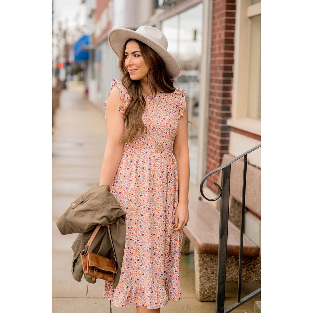 Blooming Floral Midi Dress - Betsey's Boutique Shop