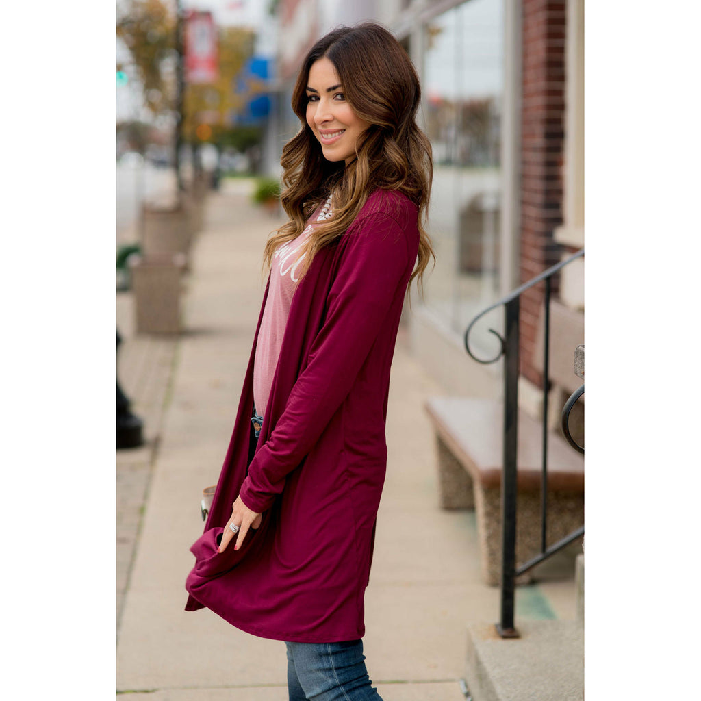 Lightweight Basic Tunic Cardigan - Betsey's Boutique Shop