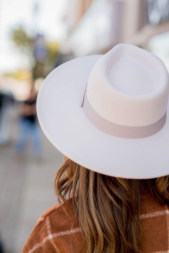 Ribbon Trim Felt Hat - Betsey's Boutique Shop