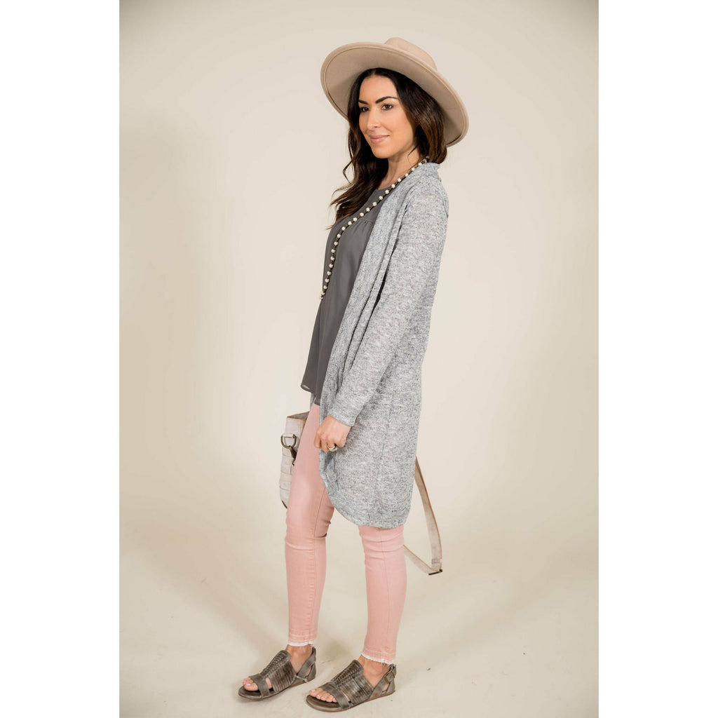 Raw Stitched Cardigan - Betsey's Boutique Shop