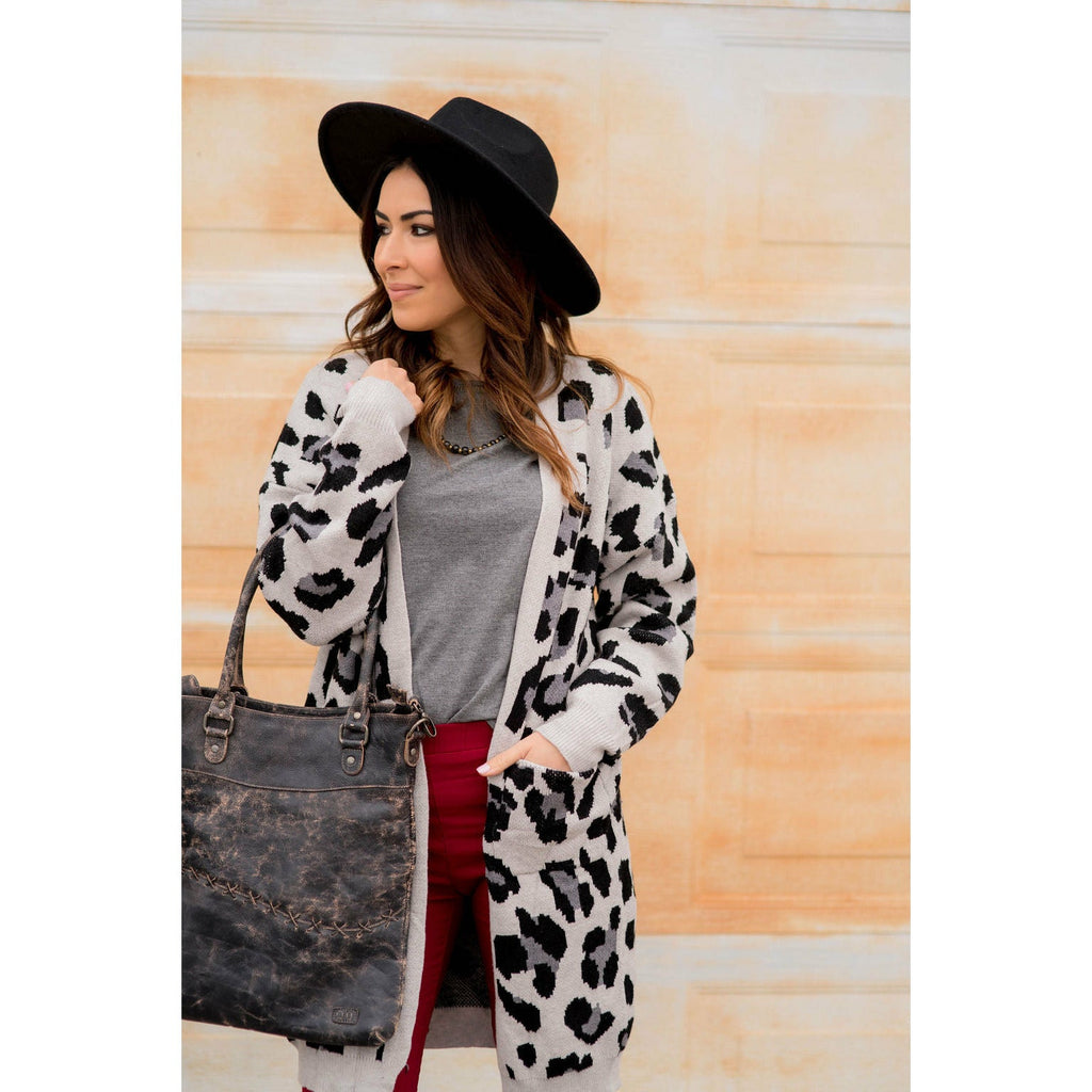 Safari Ready Leopard Tunic Cardigan - Betsey's Boutique Shop