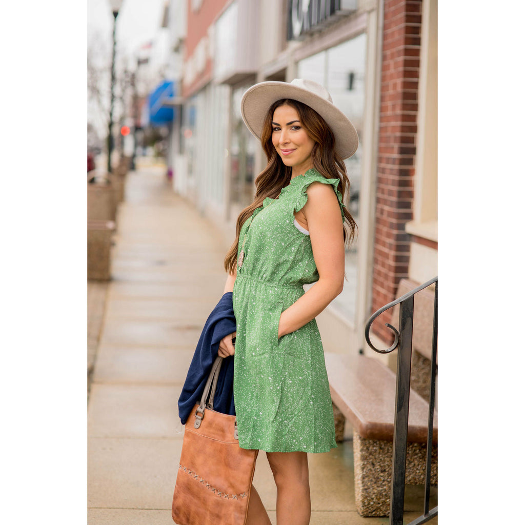 Splatter Dot Ruffle Dress - Betsey's Boutique Shop