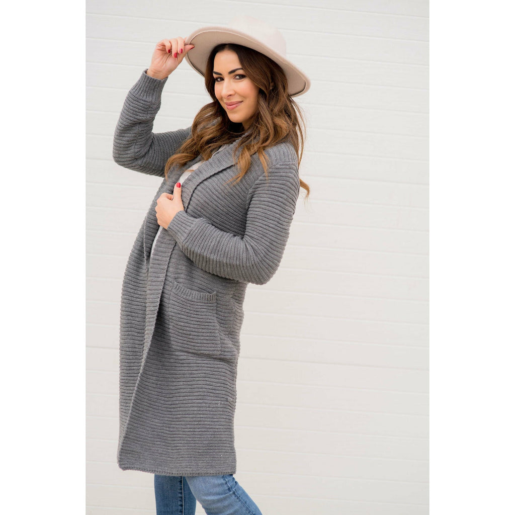 Ribbed Texture Cardigan - Betsey's Boutique Shop - Coats & Jackets