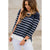 Back Ruffle Tie Striped Tee - Betsey's Boutique Shop - Shirts & Tops