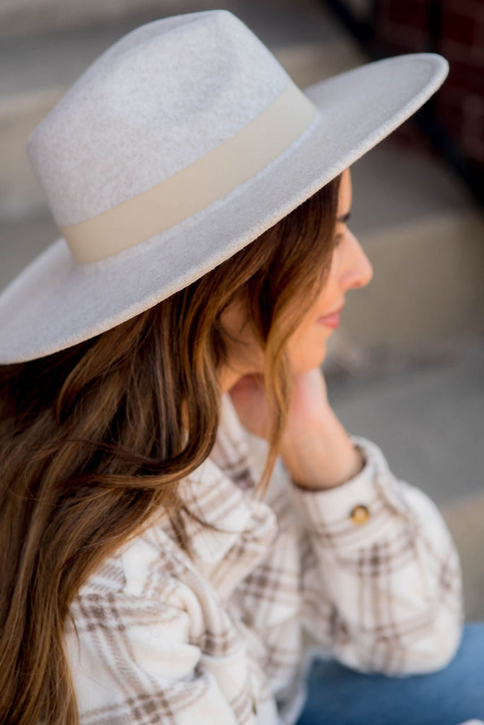 Ribbon Trim Felt Hat - Betsey's Boutique Shop