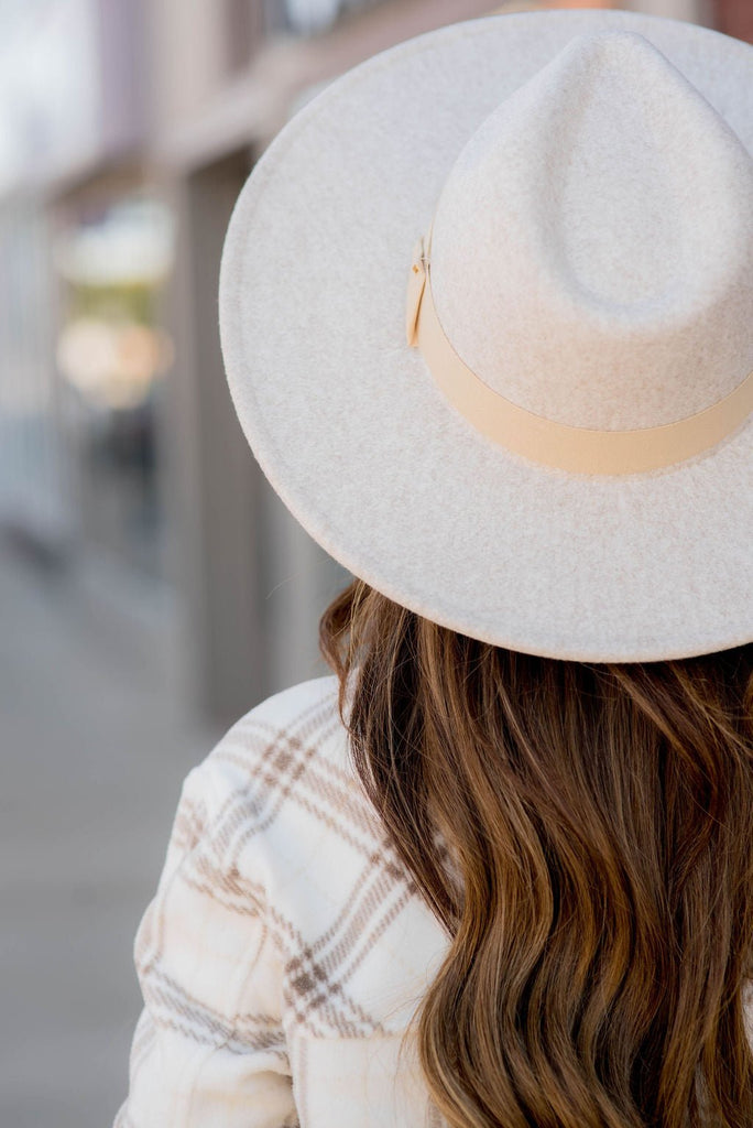 Ribbon Trim Felt Hat - Betsey's Boutique Shop