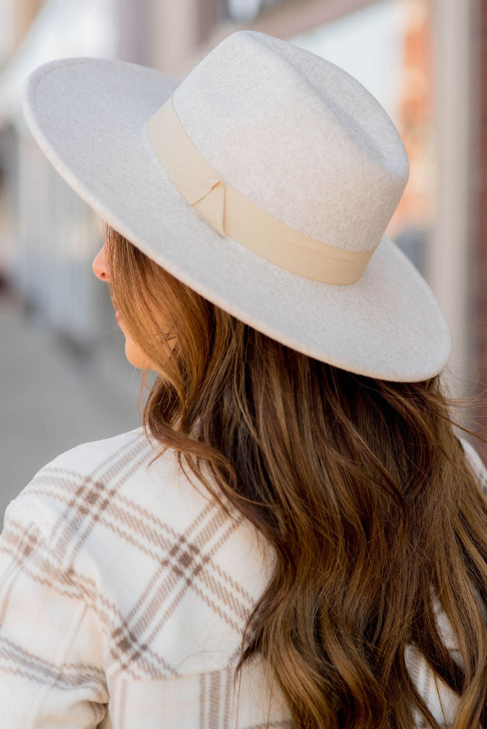 Ribbon Trim Felt Hat - Betsey's Boutique Shop