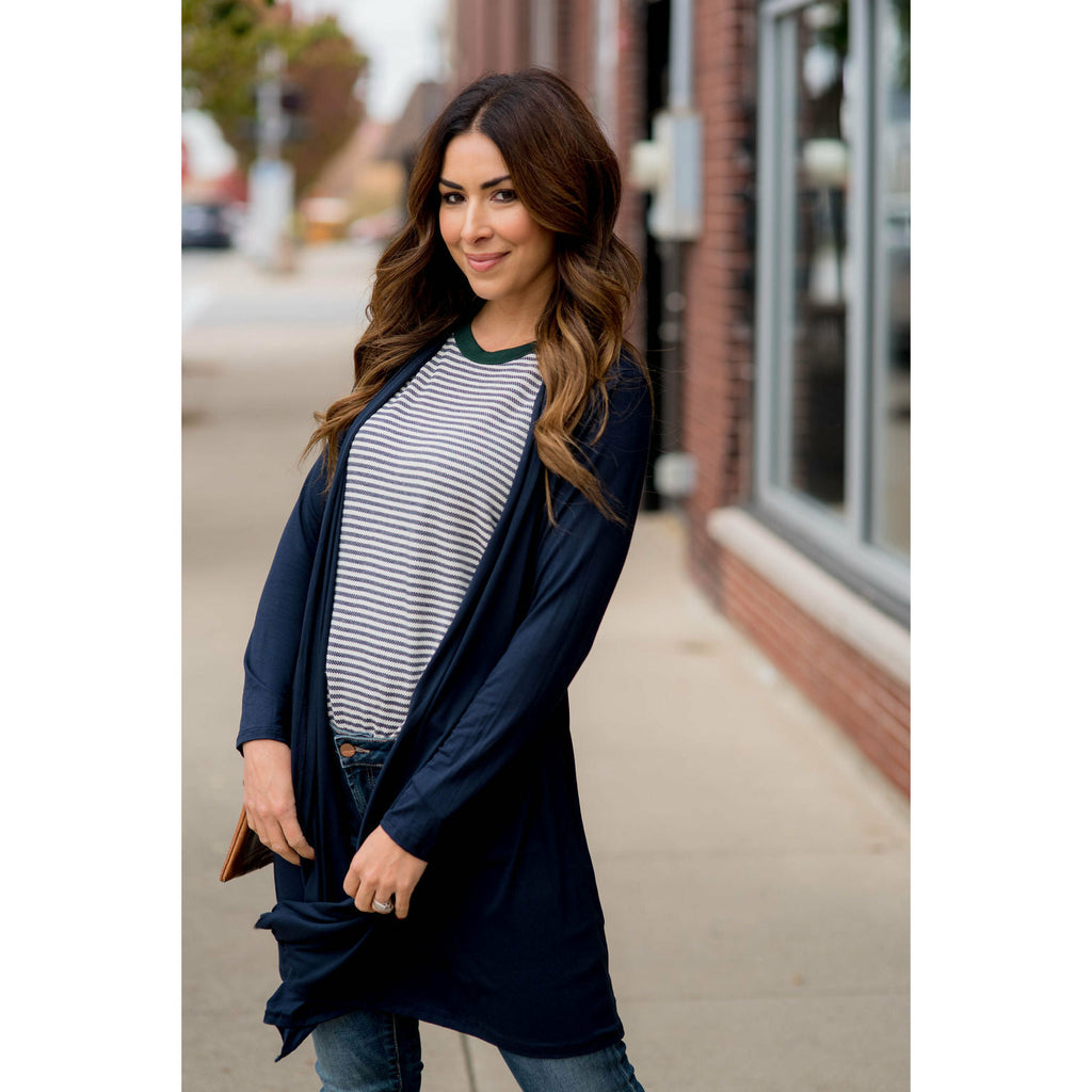 Lightweight Basic Tunic Cardigan - Betsey's Boutique Shop