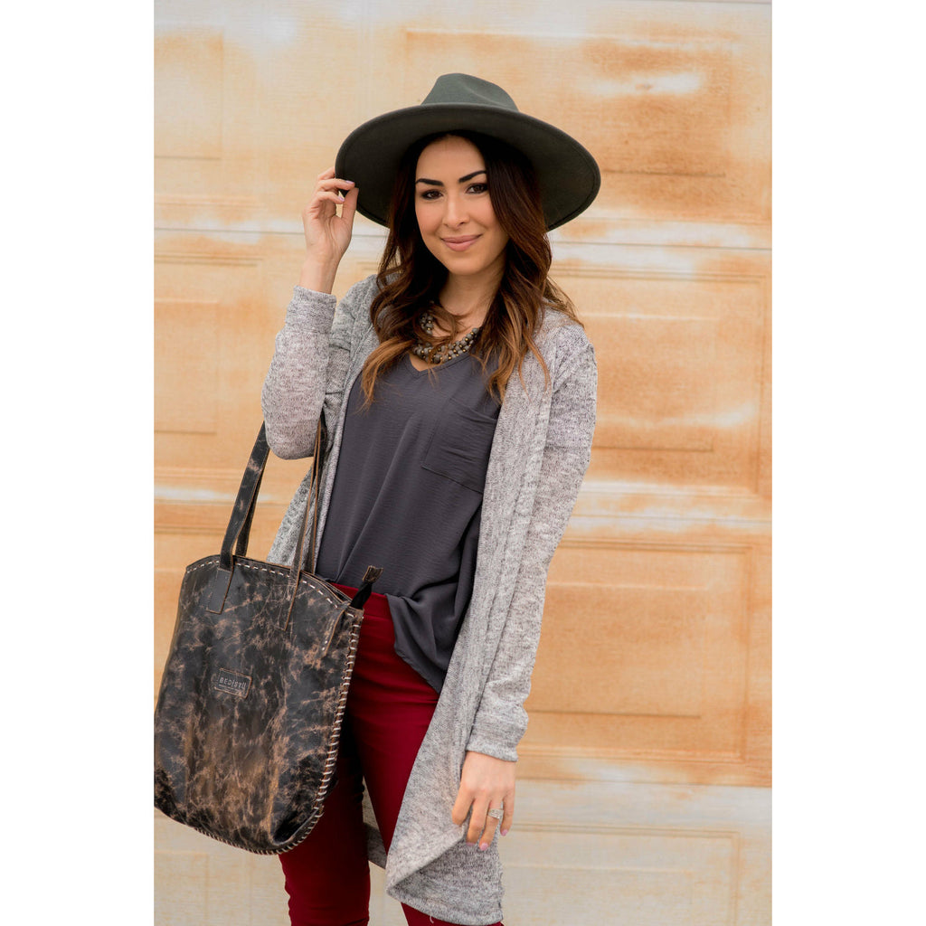 Raw Stitched Cardigan - Betsey's Boutique Shop