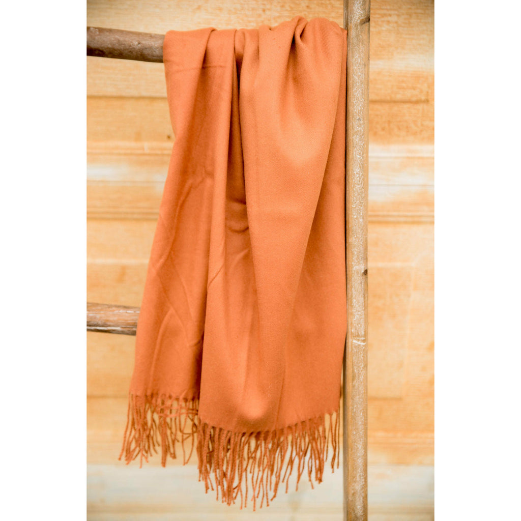 Peach Fringe Scarf - Betsey's Boutique Shop