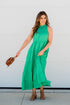 Cinched Neck Tiered Maxi Dress