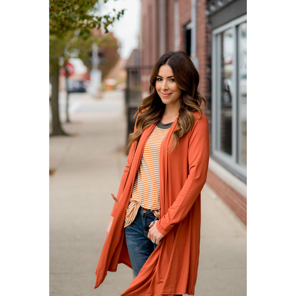 Lightweight Basic Tunic Cardigan - Betsey's Boutique Shop