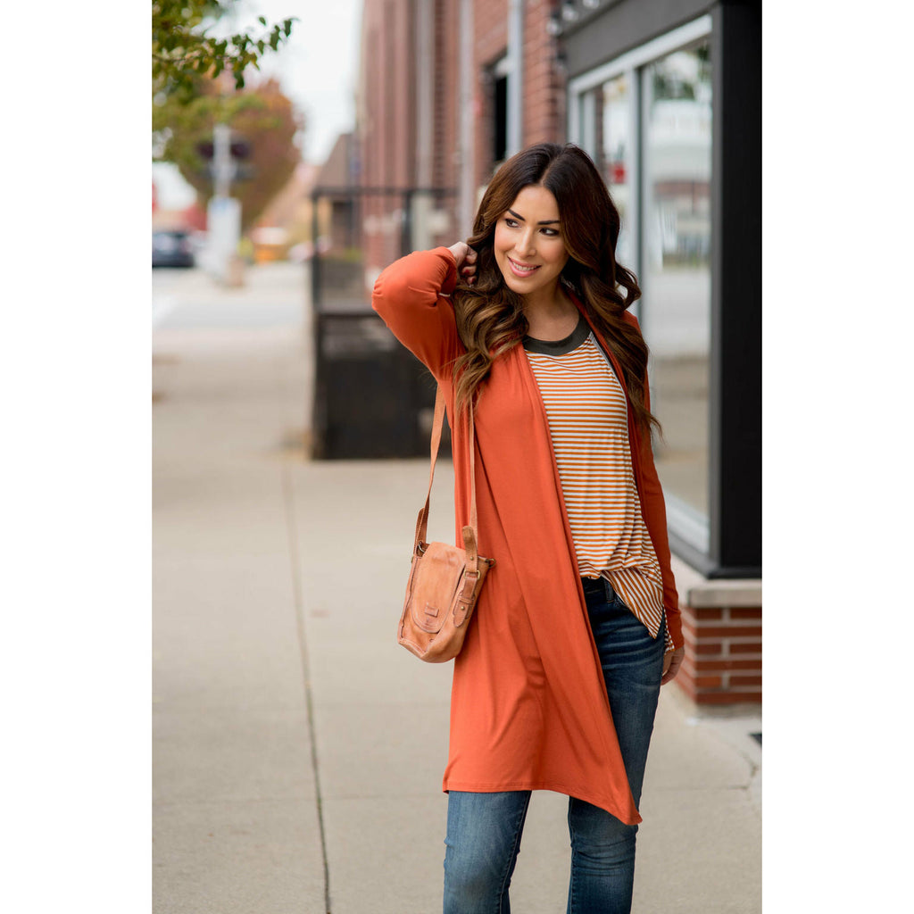 Lightweight Basic Tunic Cardigan - Betsey's Boutique Shop