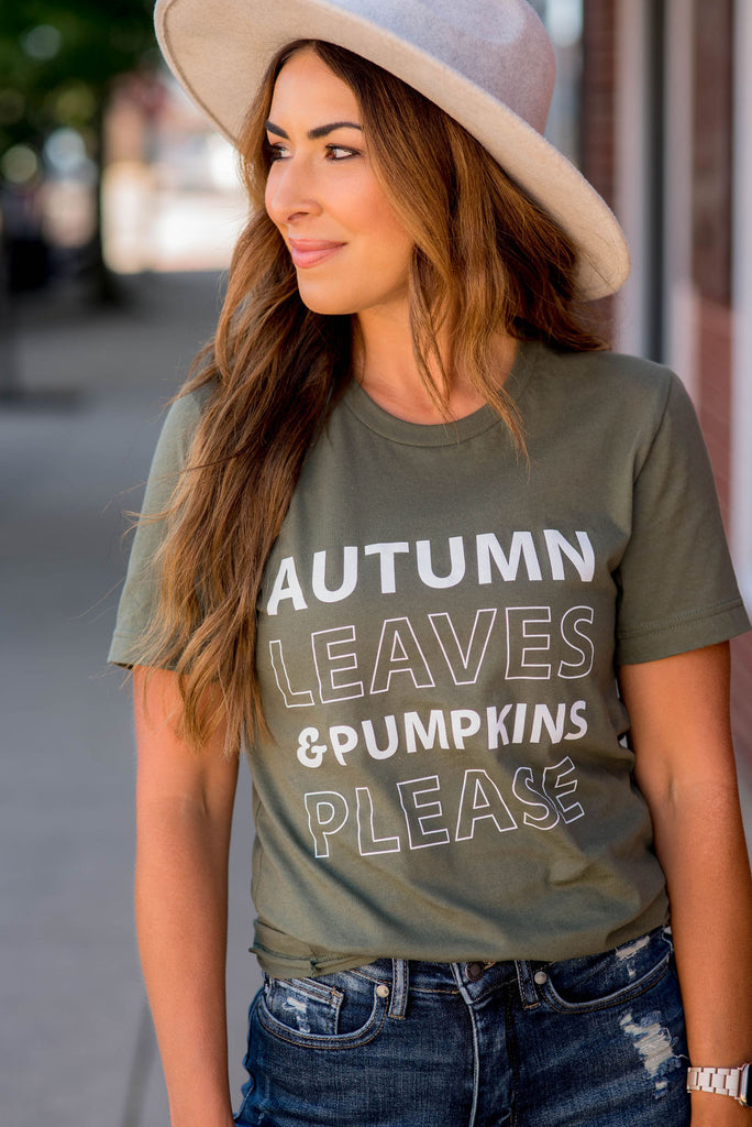 Autumn Leaves Graphic Tee - Betsey's Boutique Shop