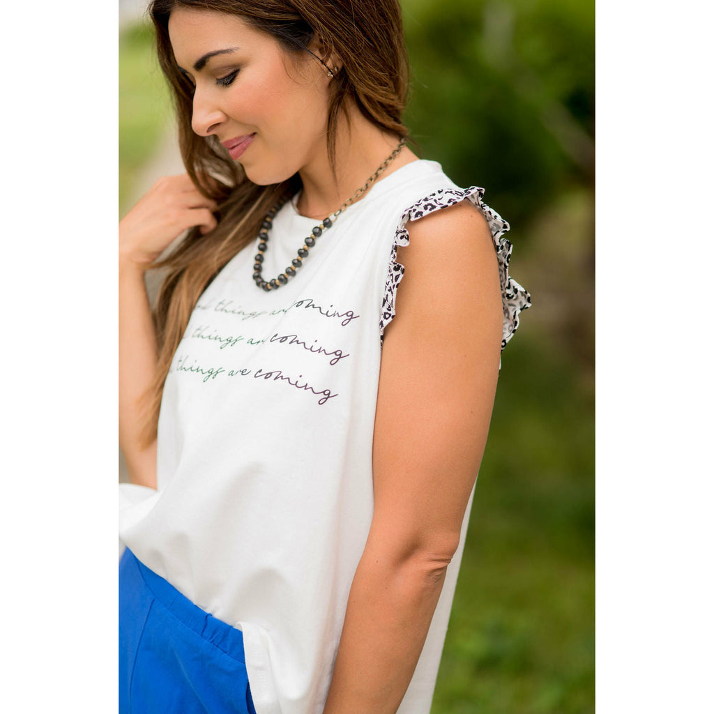 Good Things Are Coming Graphic Tank - Betsey's Boutique Shop