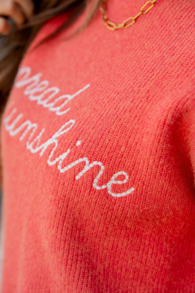 Spread Sunshine Stitched Sweater - Betsey's Boutique Shop -