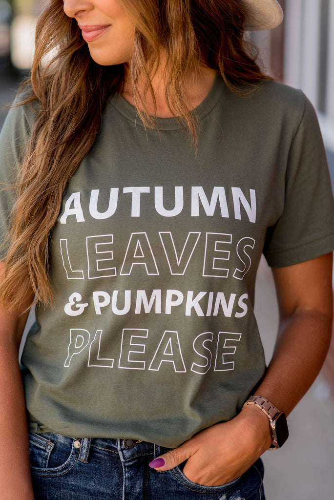 Autumn Leaves Graphic Tee - Betsey's Boutique Shop