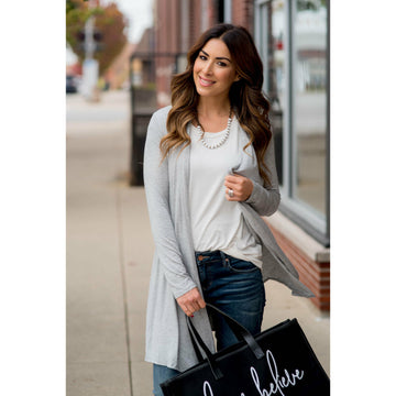 Lightweight Basic Tunic Cardigan - Betsey's Boutique Shop