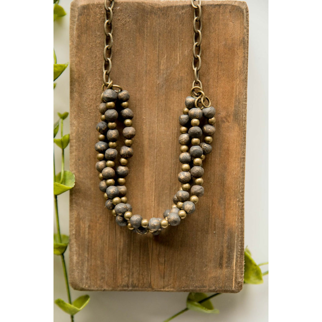 Bel Koz Triple Twist Clay Necklace - Betsey's Boutique Shop