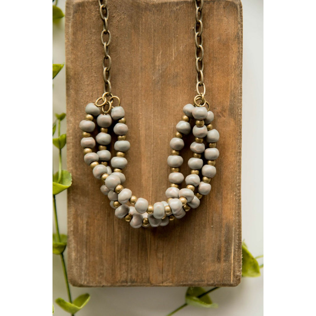 Bel Koz Triple Twist Clay Necklace - Betsey's Boutique Shop