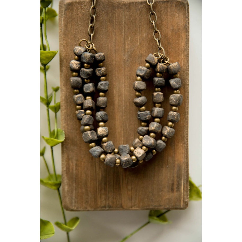 Bel Koz Triple Twist Clay Necklace - Betsey's Boutique Shop