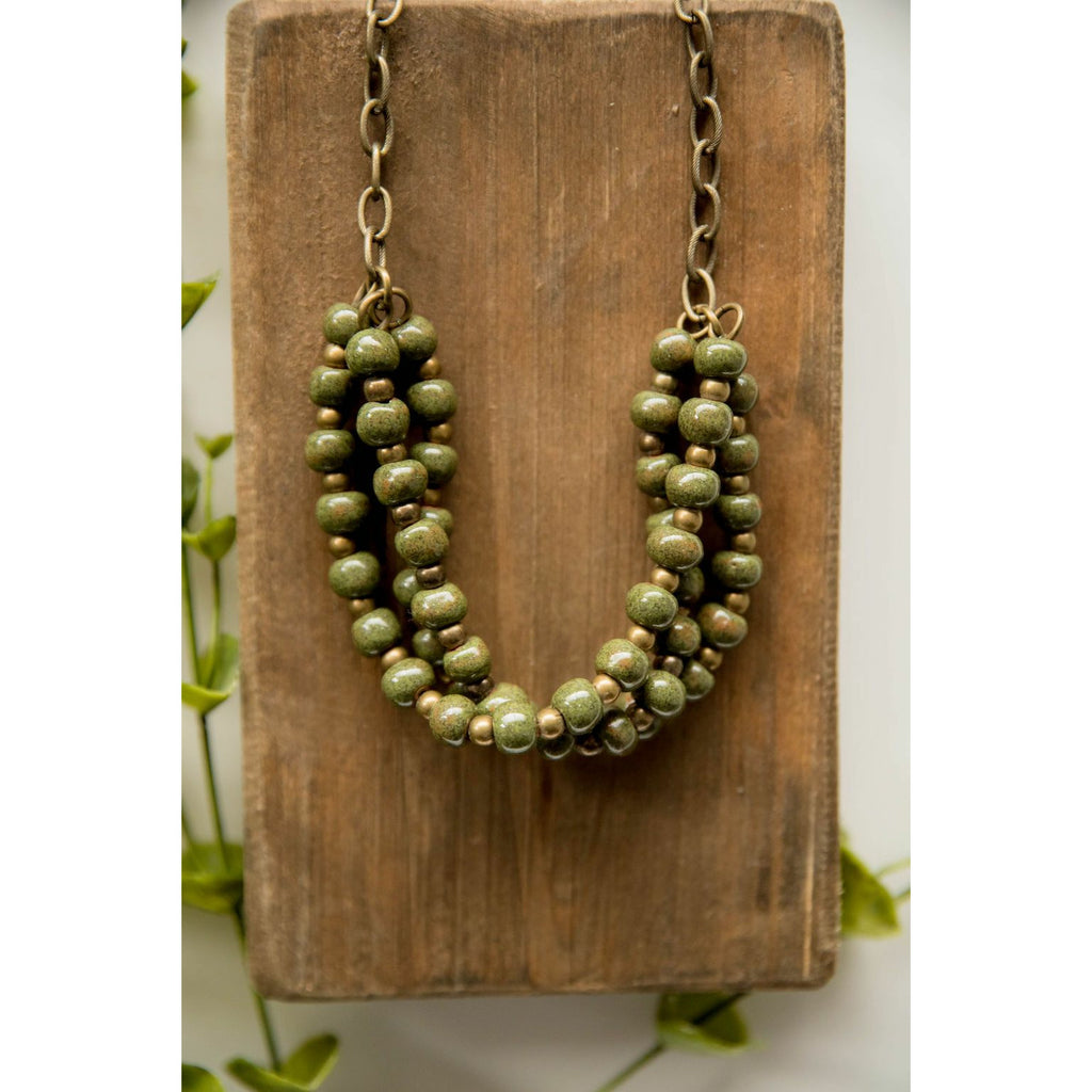 Bel Koz Triple Twist Clay Necklace - Betsey's Boutique Shop