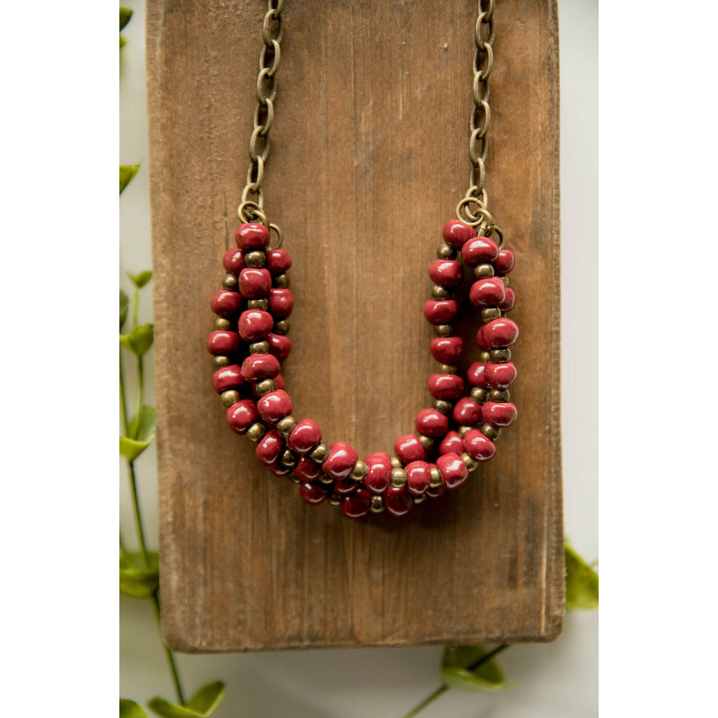 Bel Koz Triple Twist Clay Necklace - Betsey's Boutique Shop