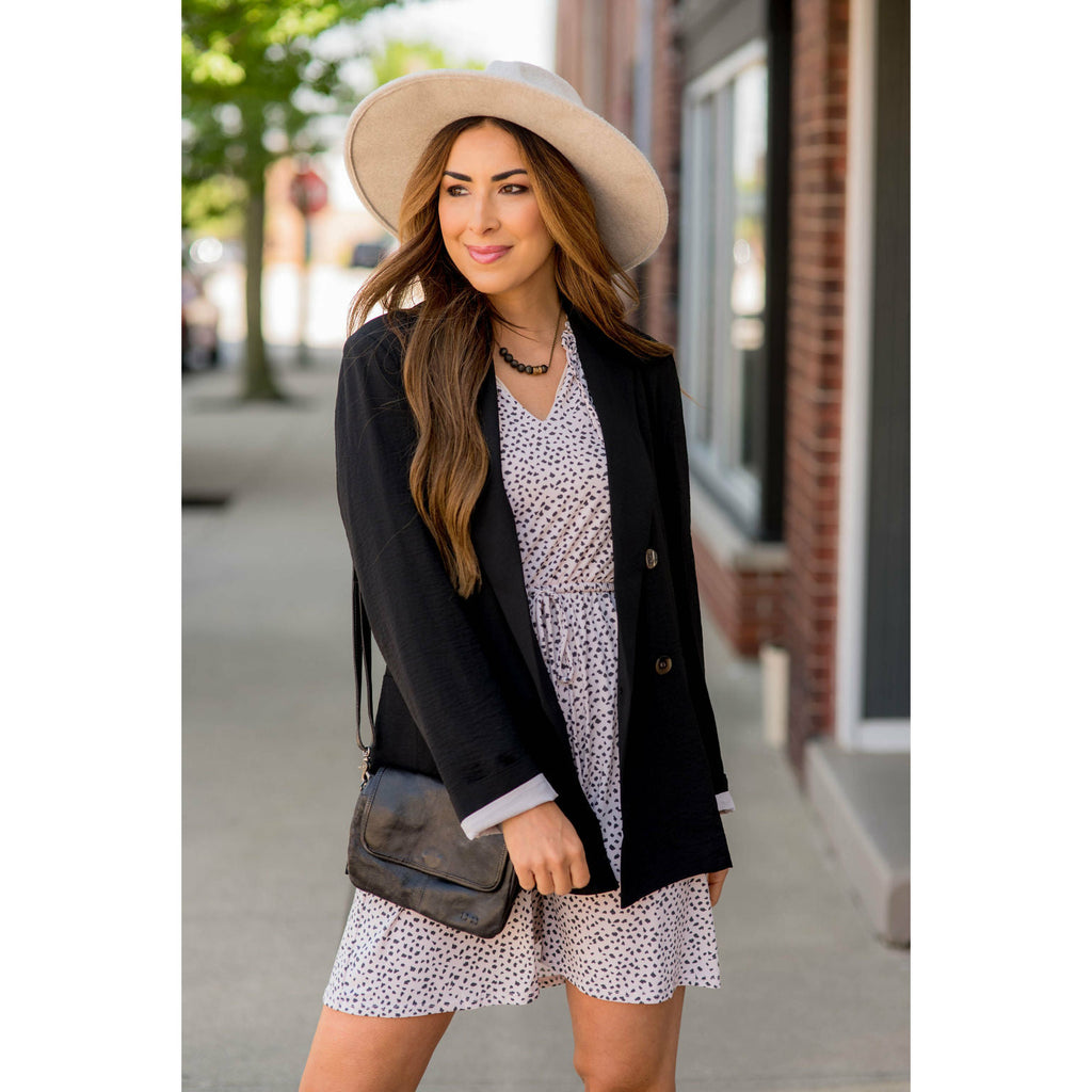 Lined Two Button Blazer - Betsey's Boutique Shop