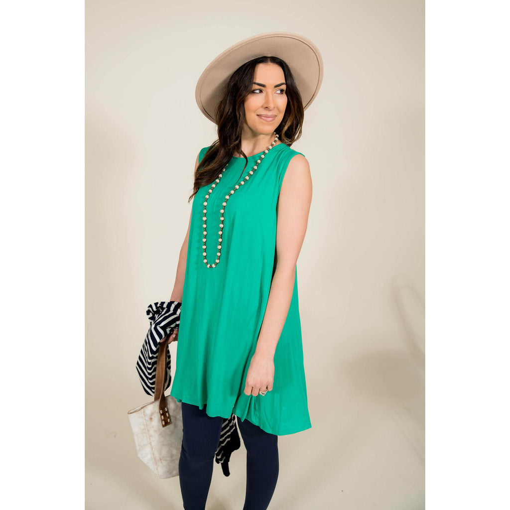 Sleeveless Swing Tunic - Betsey's Boutique Shop - Shirts & Tops