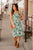 Blossoming Buds Ruched Tie Strap Midi Dress - Betsey's Boutique Shop -