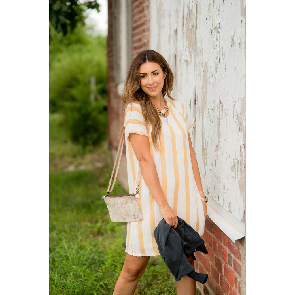 Striped Terry Tunic Dress - Betsey's Boutique Shop