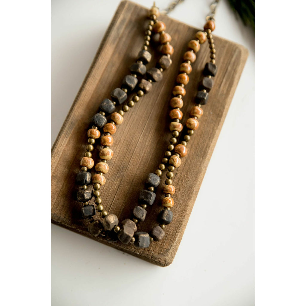 Bel Koz Double Clay Necklace - Betsey's Boutique Shop