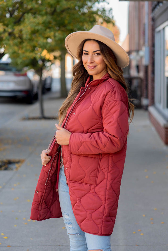 Stitched Accents Tunic Jacket - Betsey's Boutique Shop