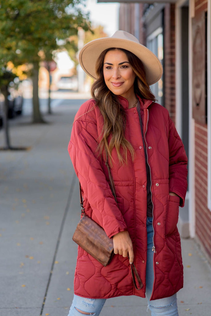 Stitched Accents Tunic Jacket - Betsey's Boutique Shop