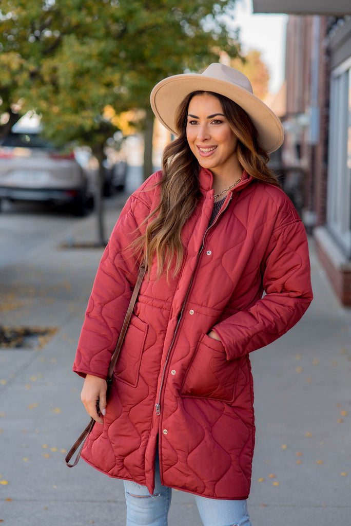 Stitched Accents Tunic Jacket - Betsey's Boutique Shop