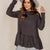 Ruffle Bottom Cowl Neck Sweater
