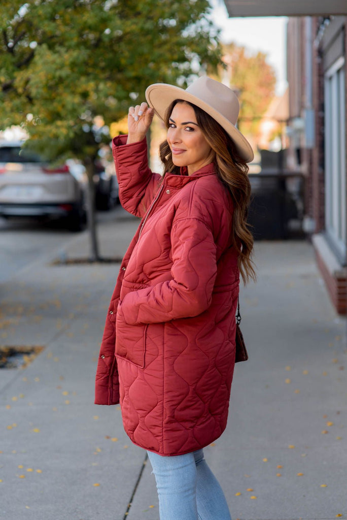 Stitched Accents Tunic Jacket - Betsey's Boutique Shop