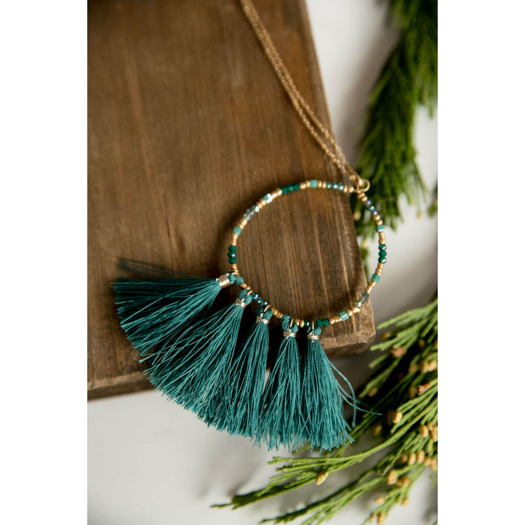 Beaded Fringe Necklace - Betsey's Boutique Shop