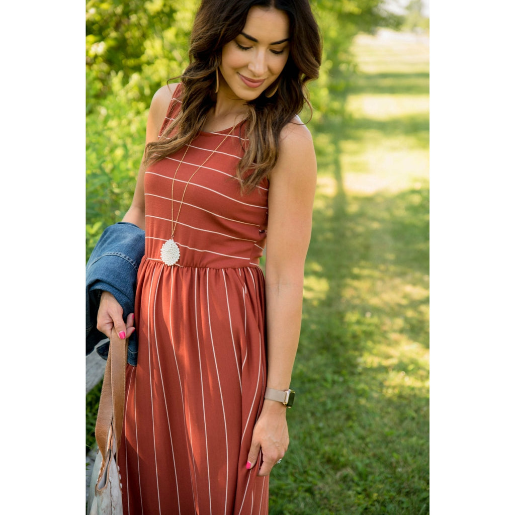 Striped Sleeveless Maxi - Betsey's Boutique Shop