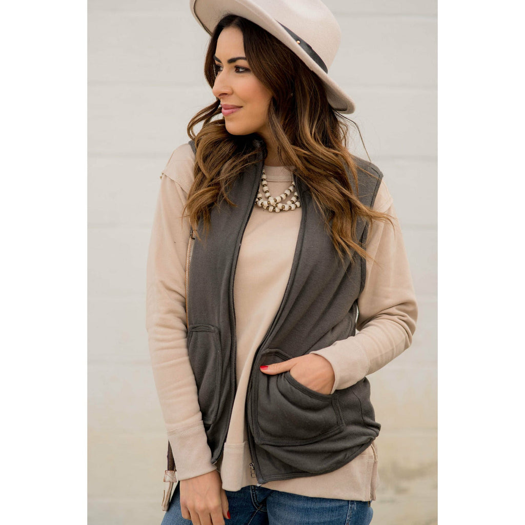 Sherpa Lined Vest - Betsey's Boutique Shop