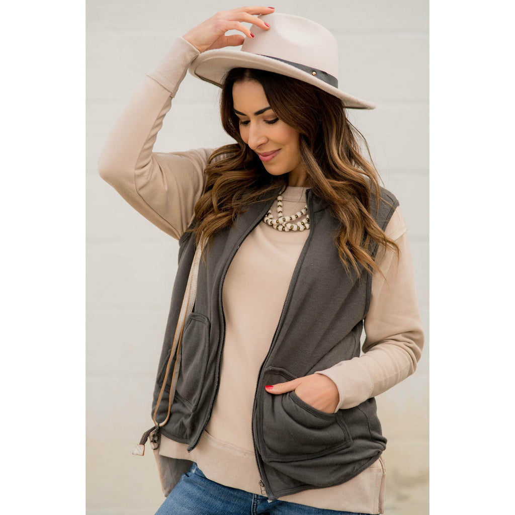 Sherpa Lined Vest - Betsey's Boutique Shop