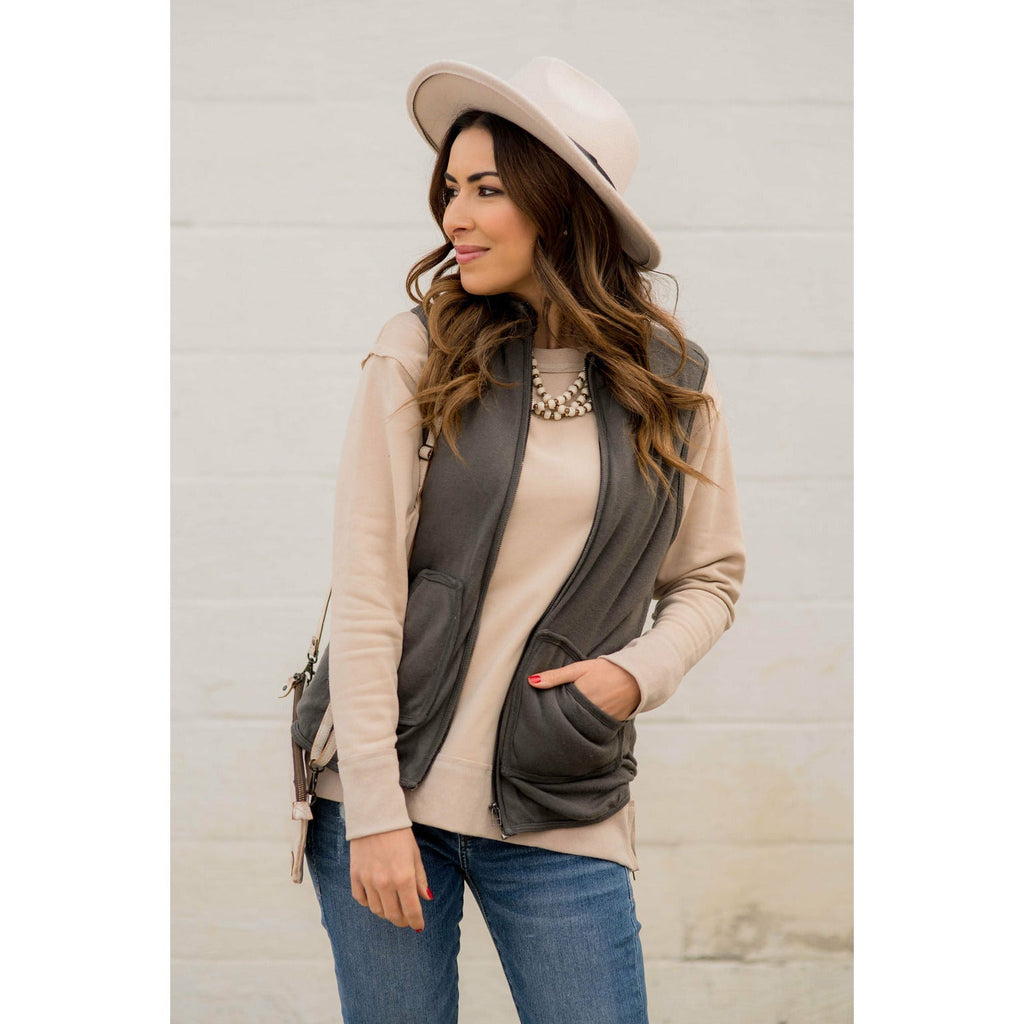 Sherpa Lined Vest - Betsey's Boutique Shop