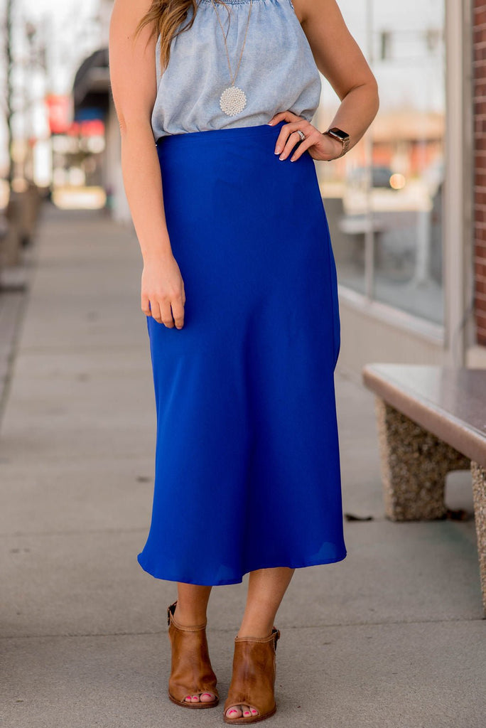 Lightweight Midi Skirt - Betsey's Boutique Shop -