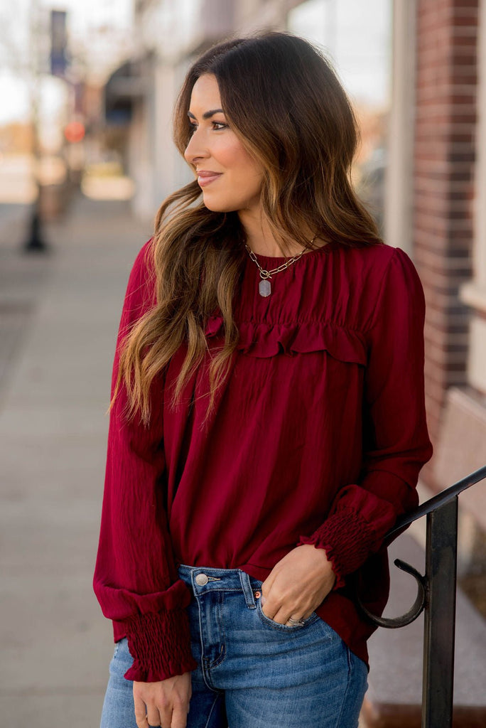 Ruffle Blouse - Betsey's Boutique Shop - Shirts & Tops