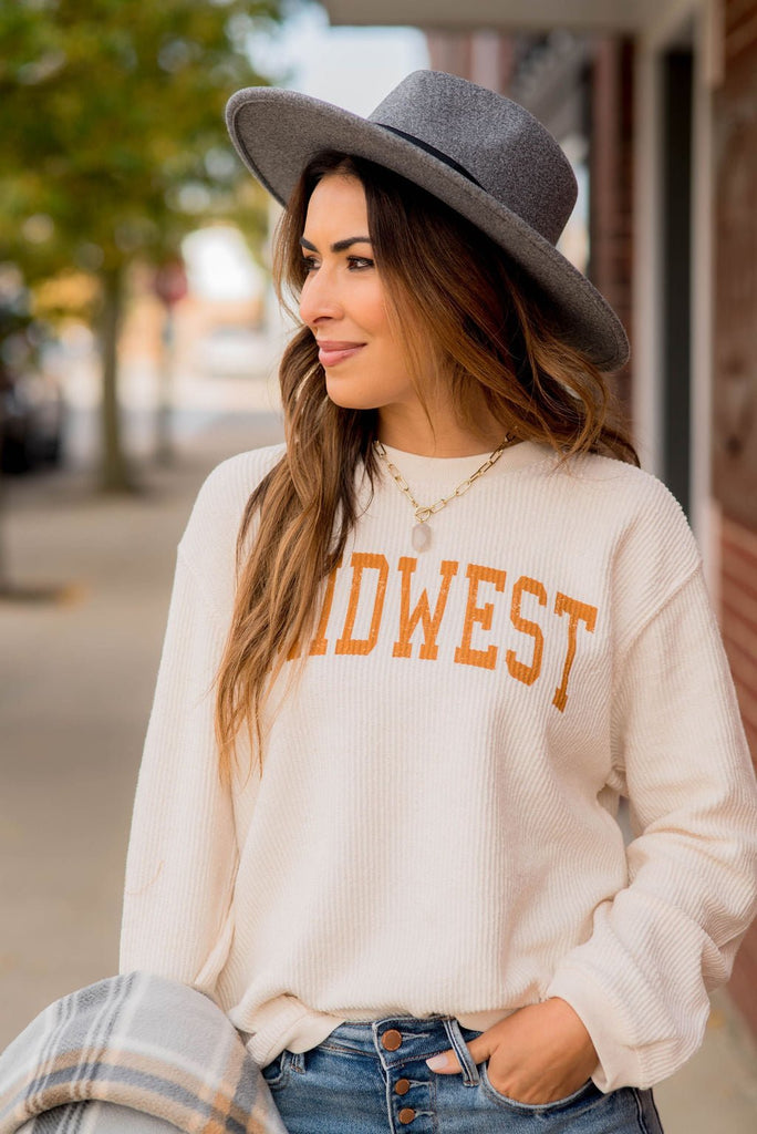 Midwest Ribbed Crewneck - Betsey's Boutique Shop