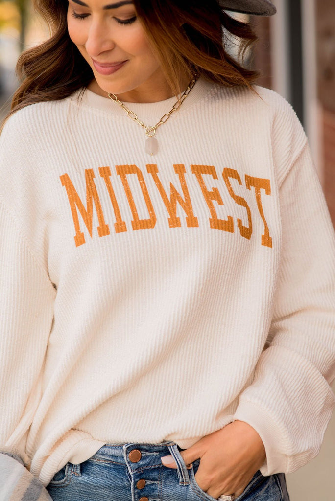 Midwest Ribbed Crewneck - Betsey's Boutique Shop