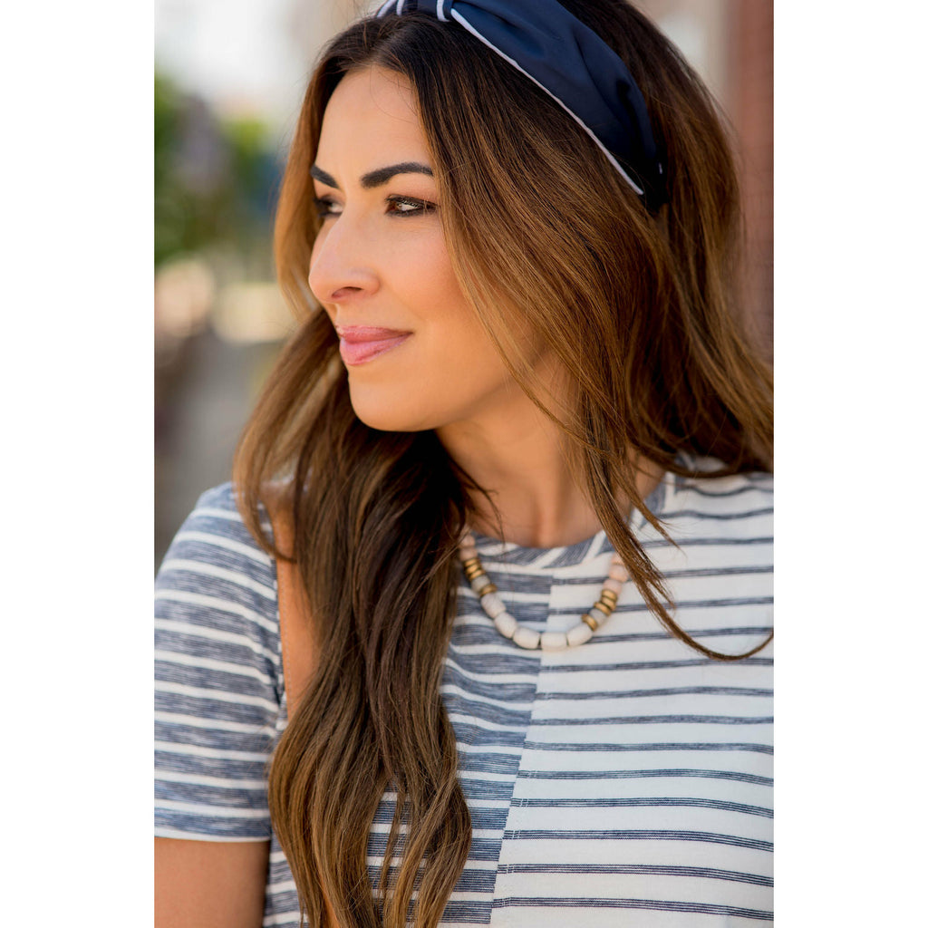 Asymmetrical Striped Tee - Betsey's Boutique Shop