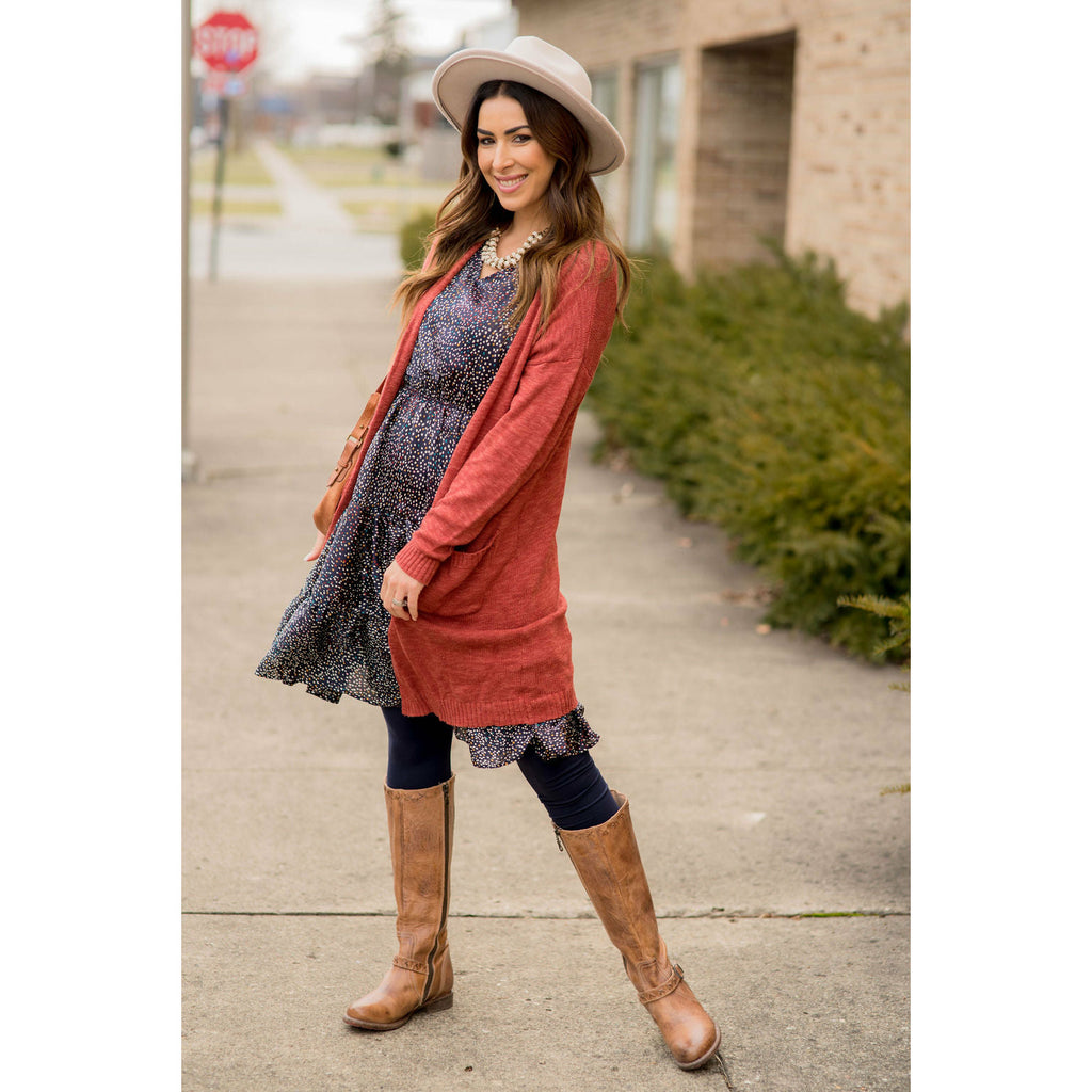 Textured Tissue Tunic Cardigan - Betsey's Boutique Shop